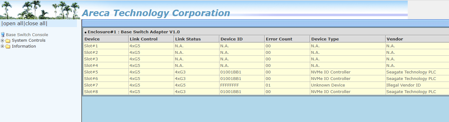 PCIE Device Status